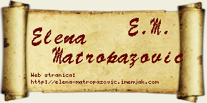 Elena Matropazović vizit kartica
